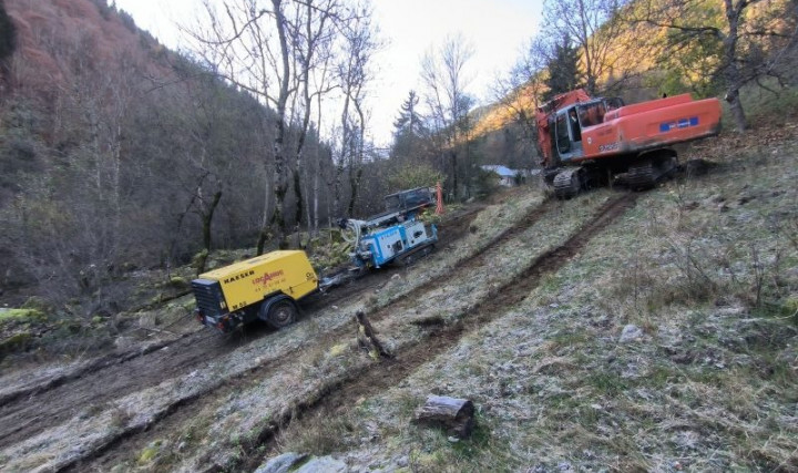 Sondage pressiométrique en montagne